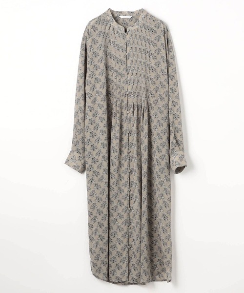 NICOLE white（ニコルホワイト）の「花柄シフォン スタンドワンピース（ワンピース・レディース・ブラック/グレー/オフホワイト・FREE）」の6枚目の写真