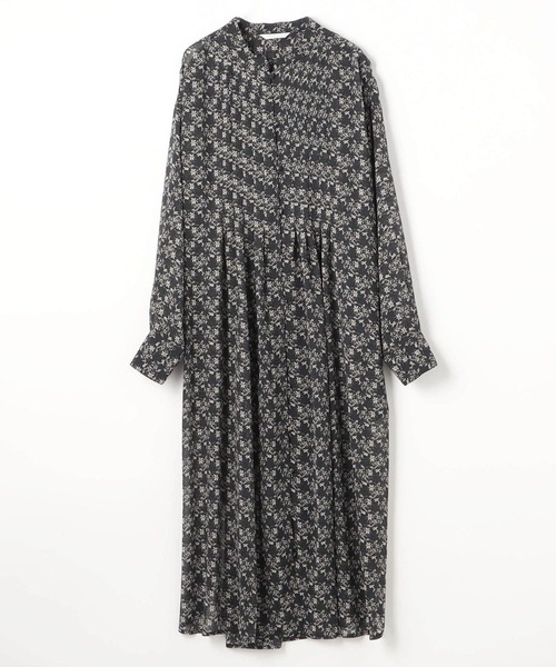 NICOLE white（ニコルホワイト）の「花柄シフォン スタンドワンピース（ワンピース・レディース・ブラック/グレー/オフホワイト・FREE）」の8枚目の写真