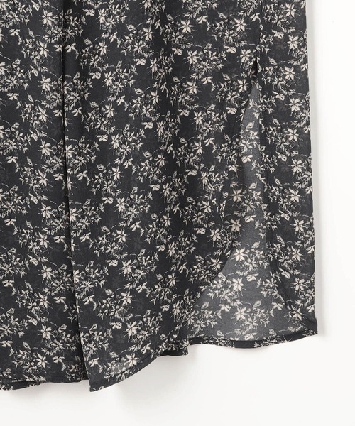 NICOLE white（ニコルホワイト）の「花柄シフォン スタンドワンピース（ワンピース・レディース・ブラック/グレー/オフホワイト・FREE）」の12枚目の写真