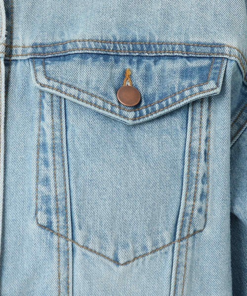 couture brooch（クチュールブローチ）の「◆花柄刺繍　デニムジャケット（デニムジャケット・レディース・サックスブルー・40/38/36）」の3枚目の写真