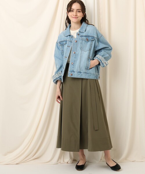 couture brooch（クチュールブローチ）の「◆花柄刺繍　デニムジャケット（デニムジャケット・レディース・サックスブルー・40/38/36）」の13枚目の写真