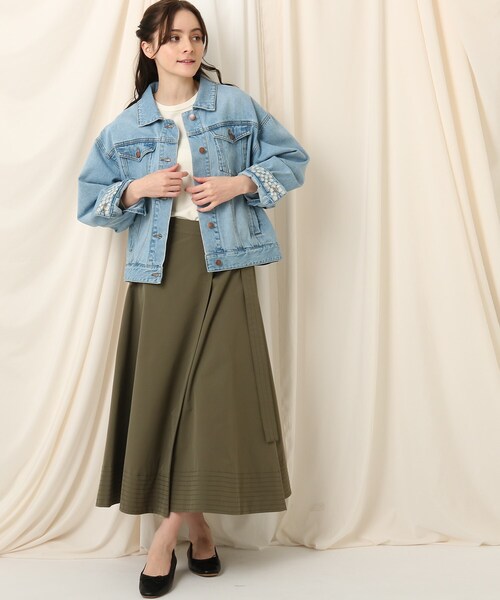 couture brooch（クチュールブローチ）の「◆花柄刺繍　デニムジャケット（デニムジャケット・レディース・サックスブルー・40/38/36）」の6枚目の写真