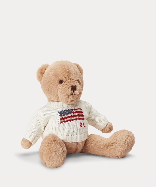 POLO RALPH LAUREN CHILDRENSWEAR(ポロ ラルフ ローレン チルドレンズウェア)の「フラッグセーター Poloベア(ベビーギフト・キッズ・ナチュラル・ONE)」の1枚目の写真