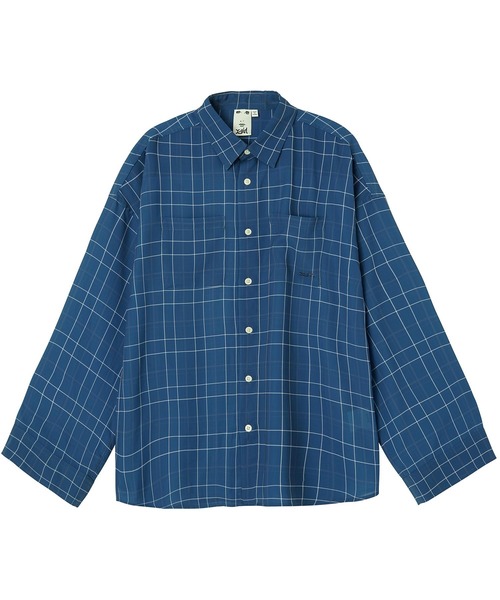 X-girl（エックスガール）の「WIDE SLEEVE PLAID SHIRT（シャツ/ブラウス・レディース・ブラック/ブルー・S/M）」の9枚目の写真