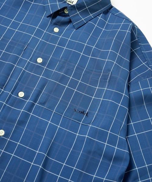 X-girl（エックスガール）の「WIDE SLEEVE PLAID SHIRT（シャツ/ブラウス・レディース・ブラック/ブルー・S/M）」の12枚目の写真