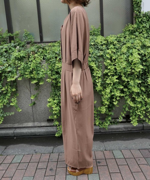 CORNERS(コーナーズ)の「ダブルボタンドルマンオールインワン(サロペット/オーバーオール・レディース・ブラック/ベージュ/ブラウン/カーキ・M)」の10枚目の写真