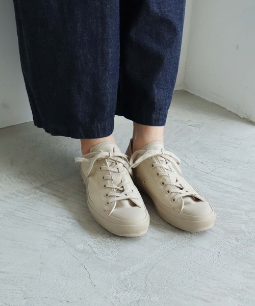 note et silence (ノートエシロンス)の「▲moon star LOW BASKET(スニーカー・レディース・チャコールグレー/ベージュ・23.0cm/24.0cm)」の1枚目の写真