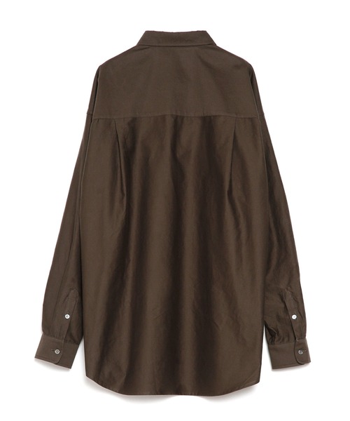 UNDECORATED（アンデコレイテッド）の「UNDECORATED アンデコレイテッド / Moleskin Cotton Shirt モールスキン コットンネルシャツ オーバーサイズ / UDF22202（シャツ/ブラウス・メンズ・キナリ/ブラウン・3/2/1）」の7枚目の写真
