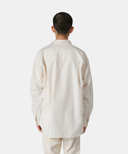 UNDECORATED（アンデコレイテッド）の「UNDECORATED アンデコレイテッド / Moleskin Cotton Shirt モールスキン コットンネルシャツ オーバーサイズ / UDF22202（シャツ/ブラウス・メンズ・キナリ/ブラウン・3/2/1）」の5枚目の写真