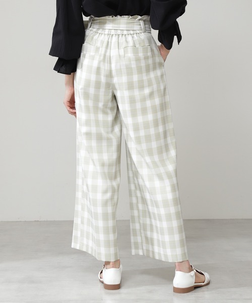 N.（N. Natural Beauty Basic）（エヌエヌナチュラルビューティーベーシック）の「《n.'look》◆スプリングチェックワイドパンツ（その他パンツ・レディース・ブラウン/イエロー/ライラック・MEDIUM）」の11枚目の写真