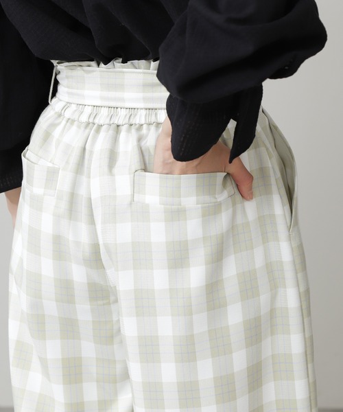 N.（N. Natural Beauty Basic）（エヌエヌナチュラルビューティーベーシック）の「《n.'look》◆スプリングチェックワイドパンツ（その他パンツ・レディース・ブラウン/イエロー/ライラック・MEDIUM）」の13枚目の写真
