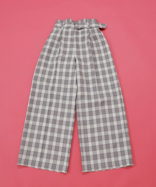 N.（N. Natural Beauty Basic）（エヌエヌナチュラルビューティーベーシック）の「《n.'look》◆スプリングチェックワイドパンツ（その他パンツ・レディース・ブラウン/イエロー/ライラック・MEDIUM）」の14枚目の写真