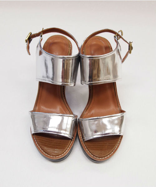 ELFORBR（エルフォーブル）の「ステッチベルトヒールサンダル（サンダル・レディース・ブラック/シルバー・38/36/37）」の2枚目の写真