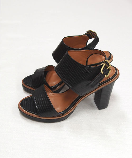 ELFORBR（エルフォーブル）の「ステッチベルトヒールサンダル（サンダル・レディース・ブラック/シルバー・38/36/37）」の4枚目の写真