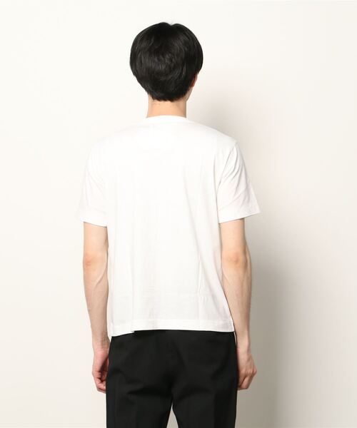 MHL.（エムエイチエル）の「PRINTED COTTON JERSEY（Tシャツ/カットソー・メンズ・ホワイト/ブラック・SMALL/MEDIUM/LARGE/X-LARGE）」の4枚目の写真