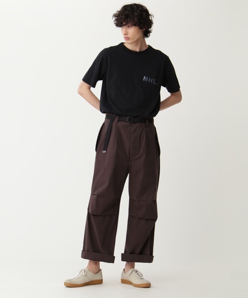 MHL.（エムエイチエル）の「PRINTED COTTON JERSEY（Tシャツ/カットソー・メンズ・ホワイト/ブラック・SMALL/MEDIUM/LARGE/X-LARGE）」の6枚目の写真