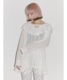 merry jenny | メッシュニットソーリラクシーチュニック(チュニック)