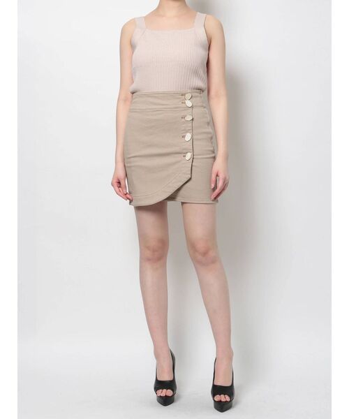 RESEXXY（リゼクシー）の「配色ステッチハイウエストミニスカート（スカート・レディース・ベージュ/アイボリー/ブラック・FREE）」の10枚目の写真