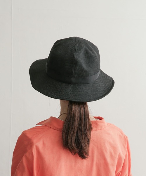 ORCIVAL（オーシバル）の「ORCIVAL　ラフィアライクパネルハット（ハット・レディース・ブラック/ベージュ・FREE）」の4枚目の写真