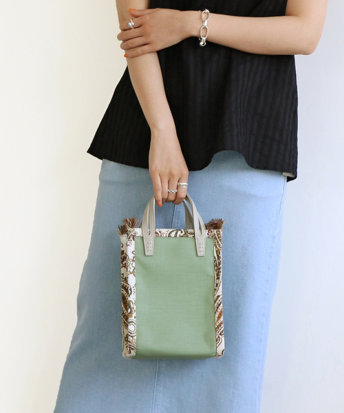 IENA（イエナ）の「【A VACATION/ア ヴァケーション】CARAMEL MESH（ハンドバッグ・レディース・グリーン/ブラウン・FREE）」の14枚目の写真