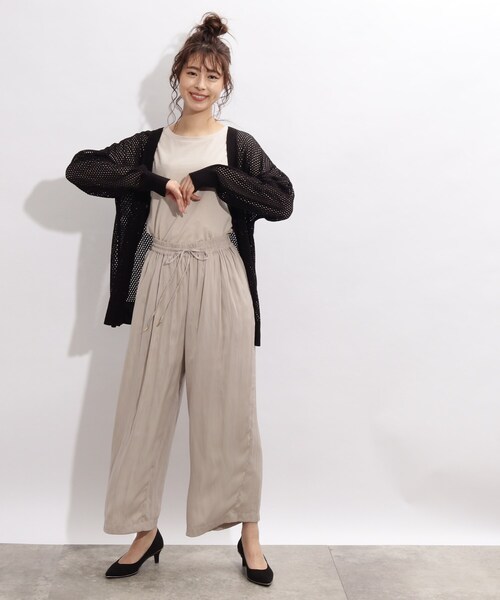 SHOO・LA・RUE(シューラルー)の「◆リネンタッチメッシュカーディガン(カーディガン/ボレロ・レディース・ブラック/オフホワイト/イエロー・00)」の21枚目の写真