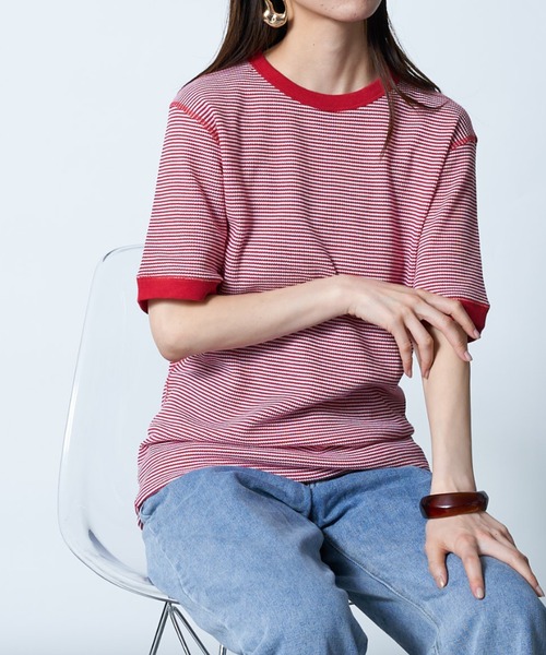 Healthknit(ヘルスニット)の「【Healthknit】クルーネックワッフル半袖パックTEEシャツ サーマル半袖パックTシャツ 602S(Tシャツ/カットソー・メンズ・ホワイト/ブラック/ネイビー/レッド/ブルー/ブラック系その他2/ブラウン/グリーン/ピンク/イエロー/ロイヤルブルー・M/L/XL)」の11枚目の写真