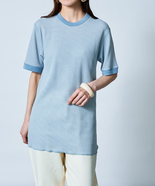 Healthknit(ヘルスニット)の「【Healthknit】クルーネックワッフル半袖パックTEEシャツ サーマル半袖パックTシャツ 602S(Tシャツ/カットソー・メンズ・ホワイト/ブラック/ネイビー/レッド/ブルー/ブラック系その他2/ブラウン/グリーン/ピンク/イエロー/ロイヤルブルー・M/L/XL)」の7枚目の写真