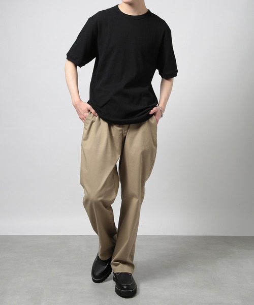 Healthknit(ヘルスニット)の「【Healthknit】クルーネックワッフル半袖パックTEEシャツ サーマル半袖パックTシャツ 602S(Tシャツ/カットソー・メンズ・ホワイト/ブラック/ネイビー/レッド/ブルー/ブラック系その他2/ブラウン/グリーン/ピンク/イエロー/ロイヤルブルー・M/L/XL)」の21枚目の写真