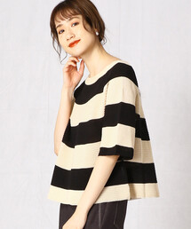 <ウォッシャブル>求心編みニット