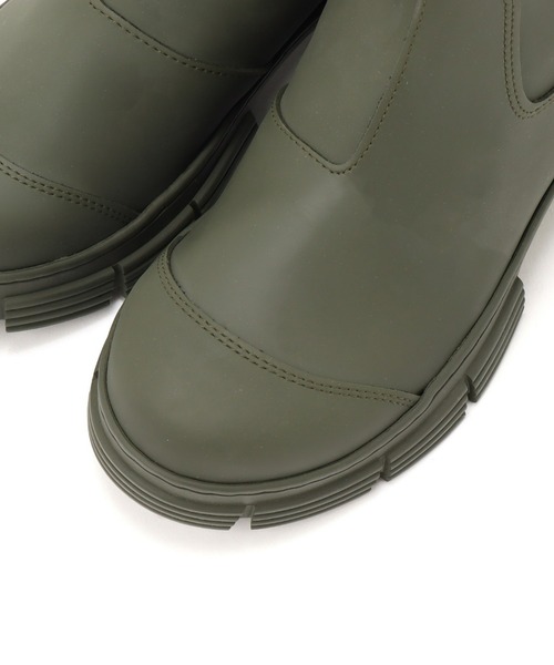 GANNI リサイクルラバーロングブーツ　37 カーキ GANNI（ガニー）の「【GANNI】リサイクルラバーロングブーツ（ブーツ