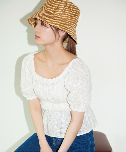 FREE'S MART（フリーズマート）の「ペーパーバケットハット（ハット・レディース・ベージュ系その他/オレンジ系その他・ﾌﾘ-）」の5枚目の写真