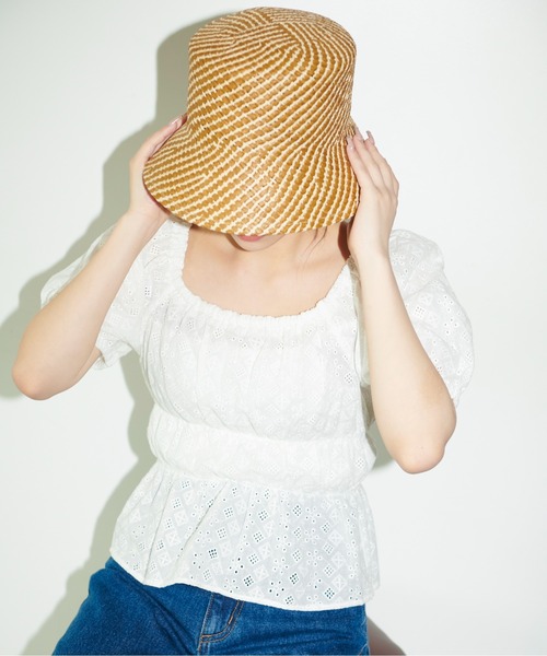 FREE'S MART（フリーズマート）の「ペーパーバケットハット（ハット・レディース・ベージュ系その他/オレンジ系その他・ﾌﾘ-）」の6枚目の写真