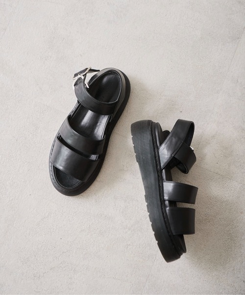FREE'S MART（フリーズマート）の「ツインバックルサンダル（サンダル・レディース・ブラック・LARGE/MEDIUM/SMALL）」の6枚目の写真