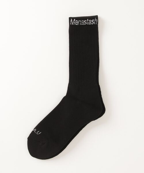 MANASTASH(マナスタッシュ)の「MANASTASH N.A.U/マナスタッシュエスエーユー N.A.U SOCKS ソックス(ソックス/靴下・メンズ・ホワイト/ブラック/グレー・FREE)」の2枚目の写真