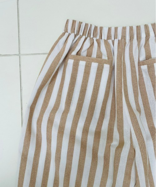 EDIT Gris（エディットグリ）の「ストライプサーカスパンツ        　　 セットアップ着用可能　　FUDGE掲載商品（その他パンツ・レディース・ブラック/ベージュ・FREE）」の19枚目の写真
