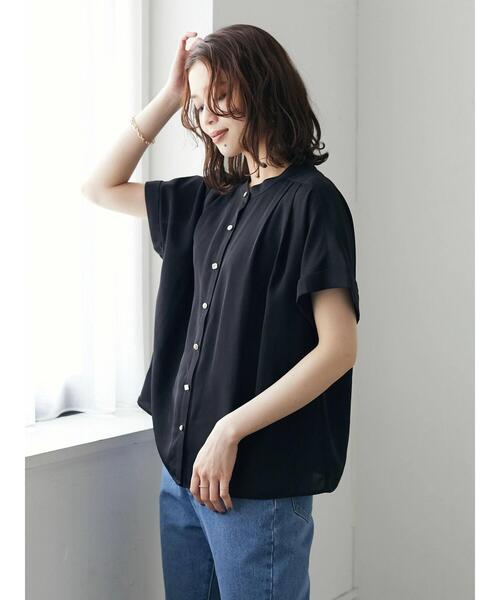 Green　Parks（グリーンパークス）の「・ELENCARE DUE イロイロボタンブラウス（シャツ/ブラウス・レディース・ブラック/オフホワイト/イエロー・FREE）」の7枚目の写真