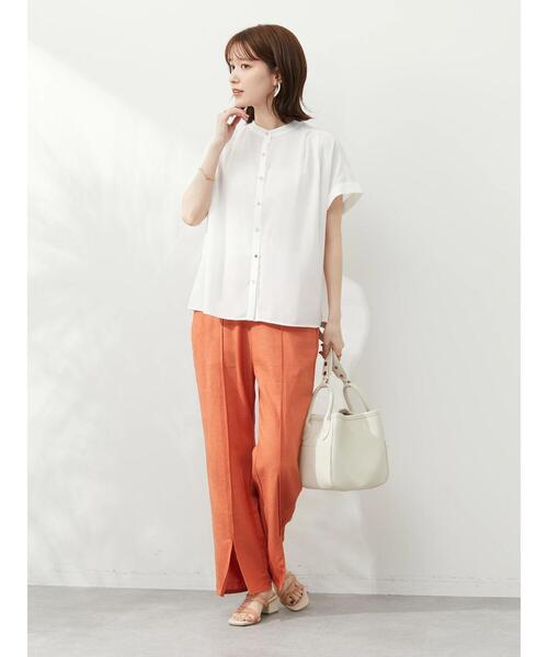 Green　Parks（グリーンパークス）の「・ELENCARE DUE イロイロボタンブラウス（シャツ/ブラウス・レディース・ブラック/オフホワイト/イエロー・FREE）」の9枚目の写真