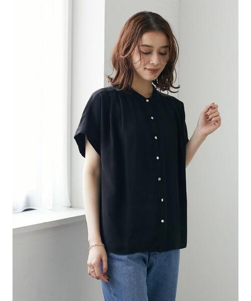 Green　Parks（グリーンパークス）の「・ELENCARE DUE イロイロボタンブラウス（シャツ/ブラウス・レディース・ブラック/オフホワイト/イエロー・FREE）」の22枚目の写真