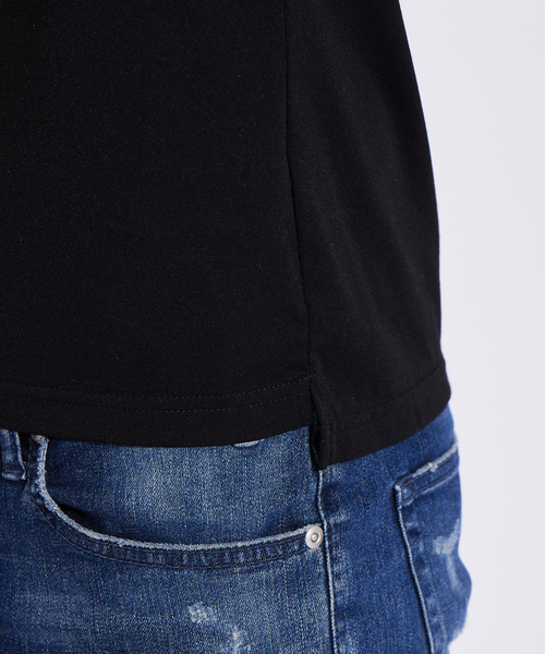 5351 POUR LES HOMMES（ゴーサンゴーイチプールオム）の「【BLANC】スキッパーポロシャツ（ポロシャツ・メンズ・チャコールグレー/ブラック/ネイビー・46/48）」の6枚目の写真