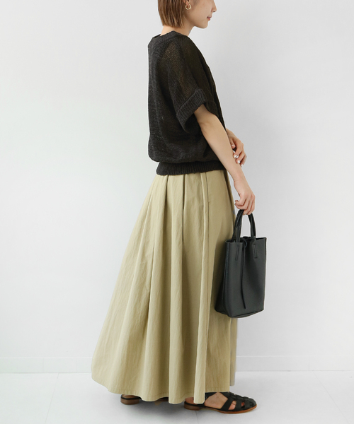 Torrazzo Donna(トラッゾドンナ)の「【TORRAZZO DONNA/トラッゾドンナ】Tape Yarn knit Tops:ニット(ニット/セーター・レディース・ベージュ/グレー/ブラック・FREE)」の9枚目の写真