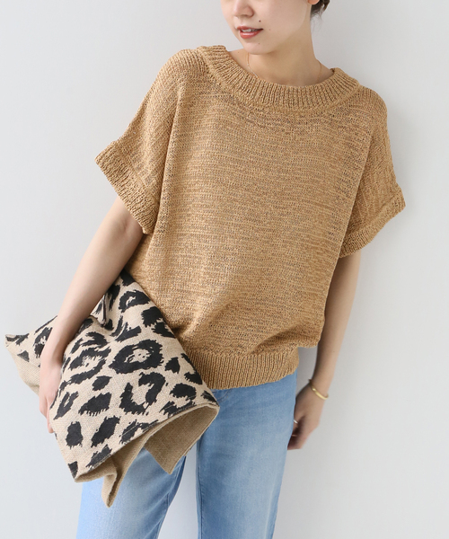 Torrazzo Donna(トラッゾドンナ)の「【TORRAZZO DONNA/トラッゾドンナ】Tape Yarn knit Tops:ニット(ニット/セーター・レディース・ベージュ/グレー/ブラック・FREE)」の17枚目の写真