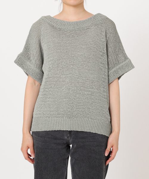 Torrazzo Donna(トラッゾドンナ)の「【TORRAZZO DONNA/トラッゾドンナ】Tape Yarn knit Tops:ニット(ニット/セーター・レディース・ベージュ/グレー/ブラック・FREE)」の12枚目の写真