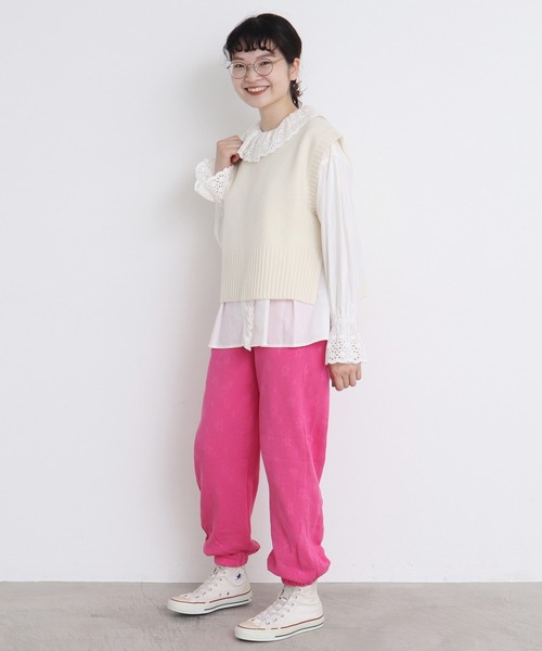 CHILD WOMAN(チャイルドウーマン)の「☆Extrafine merino wool 5GGショートベスト(ベスト・レディース・レッド/ブルー/イエロー/グリーン/アイボリー/オレンジ/ネイビー/パープル・FREE)」の12枚目の写真