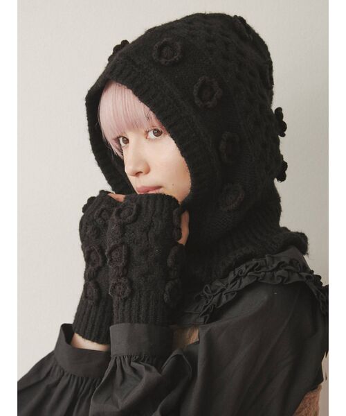 merry jenny（メリージェニー）の「おはなニットグローブ（手袋・レディース・ブラック/アイボリー・FREE）」の17枚目の写真