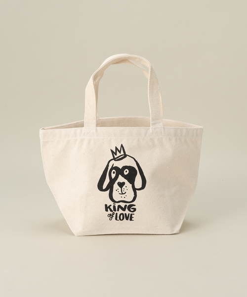 417 EDIFICE（フォーワンセブンエディフィス）の「【PET SO CHIC/ペット・ソー・シック】KING OF LOVE トート（トートバッグ・メンズ・ホワイト・FREE）」の2枚目の写真