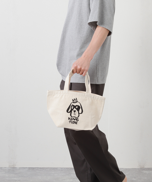 417 EDIFICE（フォーワンセブンエディフィス）の「【PET SO CHIC/ペット・ソー・シック】KING OF LOVE トート（トートバッグ・メンズ・ホワイト・FREE）」の10枚目の写真