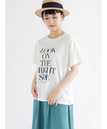 Samansa Mos2 | 【オーガニックコットン】ロゴプリントTシャツ(Tシャツ/カットソー)
