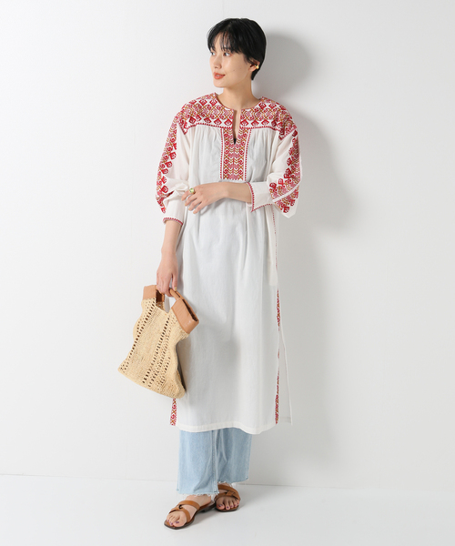 セール】【SARA MALLIKA/サラマリカ】COTTON KIKA LINE EMBワンピース