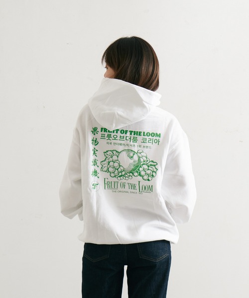 FRUIT OF THE LOOM（フルーツオブザルーム）の「プリントフーディB / 長袖 / パーカー / スウェット / プリント / カジュアル / ユニセックス（パーカー・メンズ・A/B/C/D/E/F/G/H/I/J/K/L/M/N/O/P/Q/R・M/L/XL）」の14枚目の写真