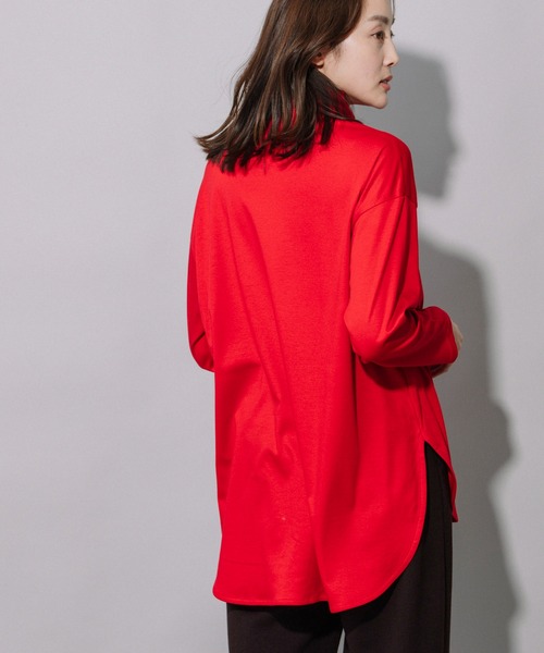 Munich（ミューニック）の「セルロースコットンタートルネックビッグプルオーバー（Tシャツ/カットソー・レディース・ホワイト/ブラック/レッド/ダークグレー・FREE）」の11枚目の写真